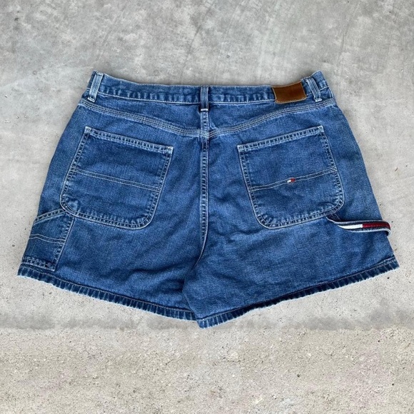 Tommy Hilfiger Vintage Y2K 01’ Relaxed Denim Carpenter Shorts Womens 12x4 - Picture 1 of 8